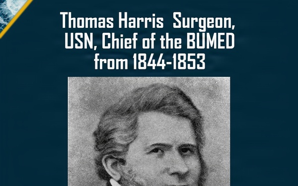 Graphic of Dr. Thomas Harris, surgeon and chief of BUMED