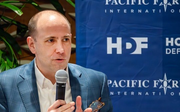 ASA Jordan Gillis speaks at the 2026 Honolulu Defense Forum