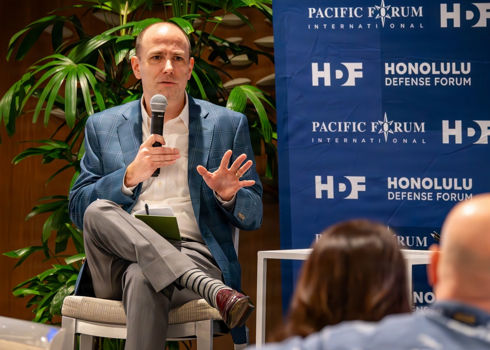 ASA Jordan Gillis speaks at the 2026 Honolulu Defense Forum