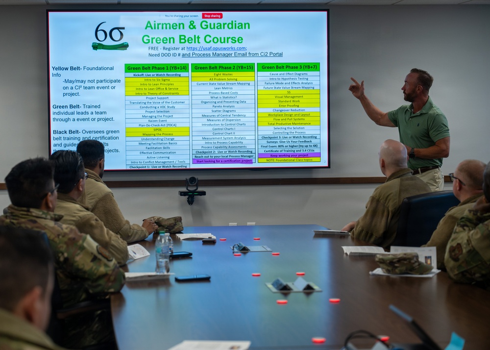 Members of 507th ARW advance process improvement skills through Lean Six Sigma Green Belt training