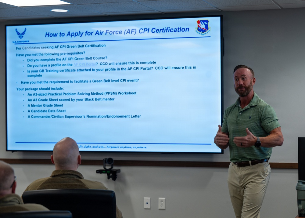 Members of 507th ARW advance process improvement skills through Lean Six Sigma Green Belt training