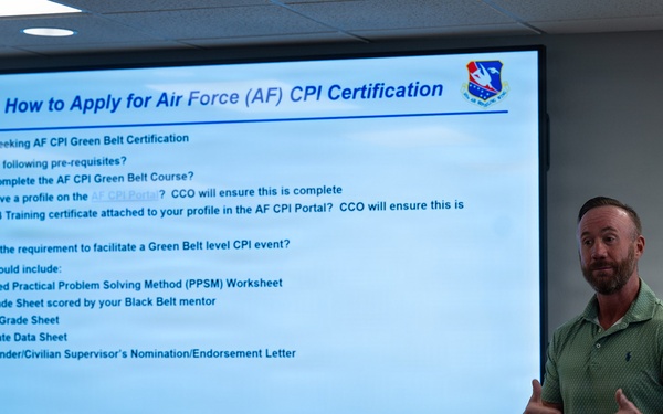Members of 507th ARW advance process improvement skills through Lean Six Sigma Green Belt training