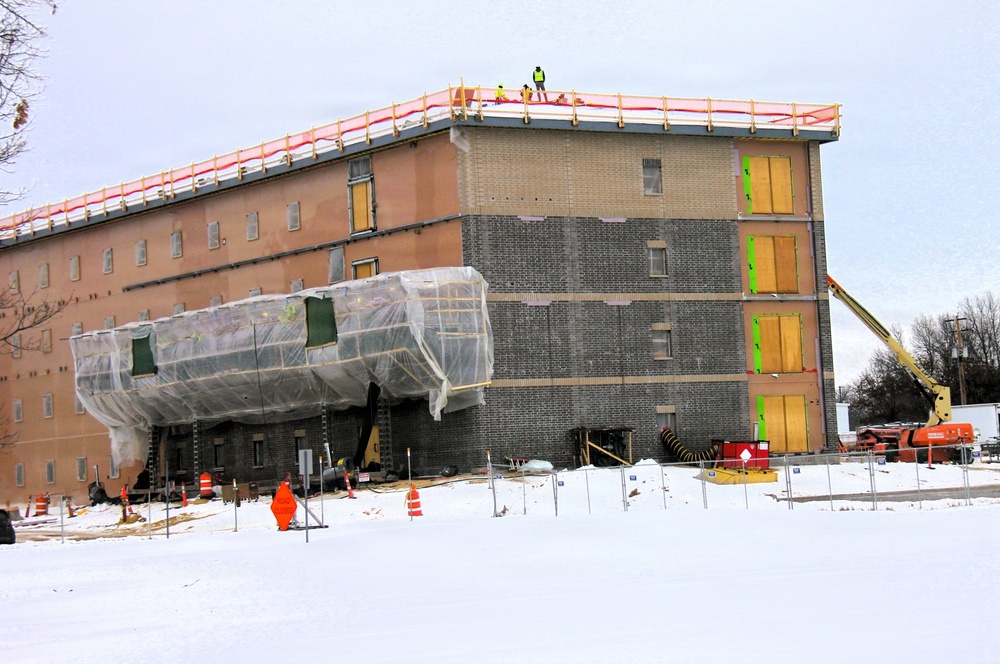 January 2026 construction operations of fiscal year 2024-funded $55.75 million Collective Training Officers Quarters Project at Fort McCoy
