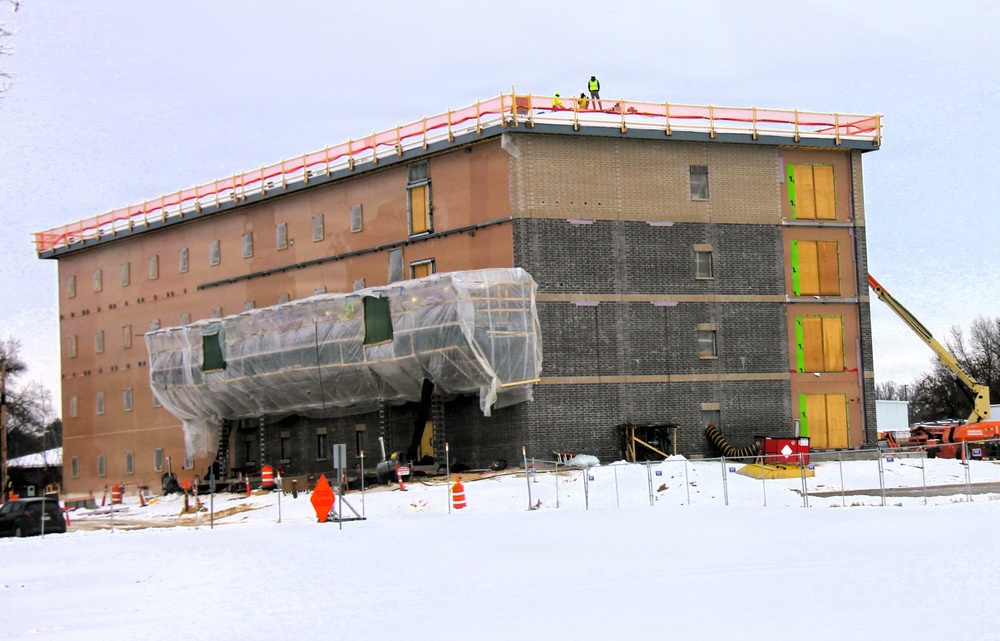 January 2026 construction operations of fiscal year 2024-funded $55.75 million Collective Training Officers Quarters Project at Fort McCoy