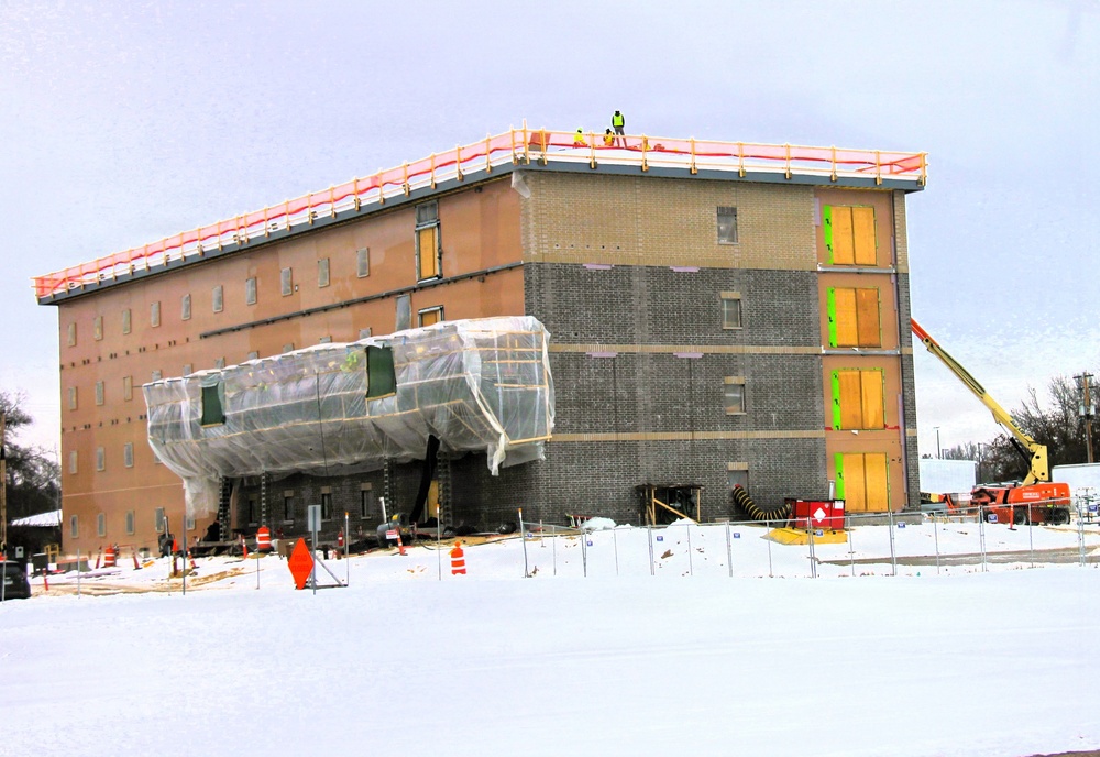 January 2026 construction operations of fiscal year 2024-funded $55.75 million Collective Training Officers Quarters Project at Fort McCoy