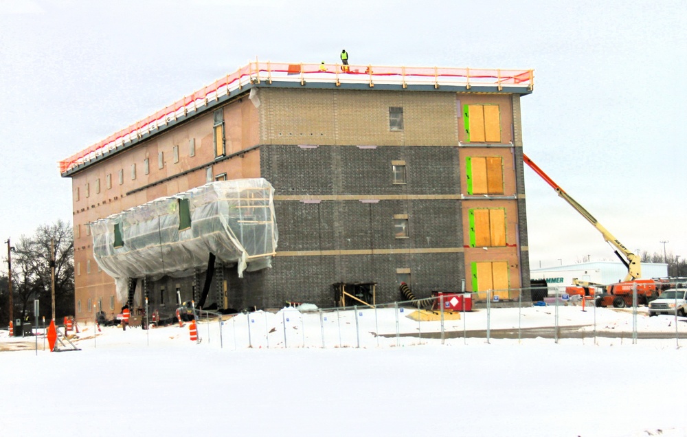 January 2026 construction operations of fiscal year 2024-funded $55.75 million Collective Training Officers Quarters Project at Fort McCoy