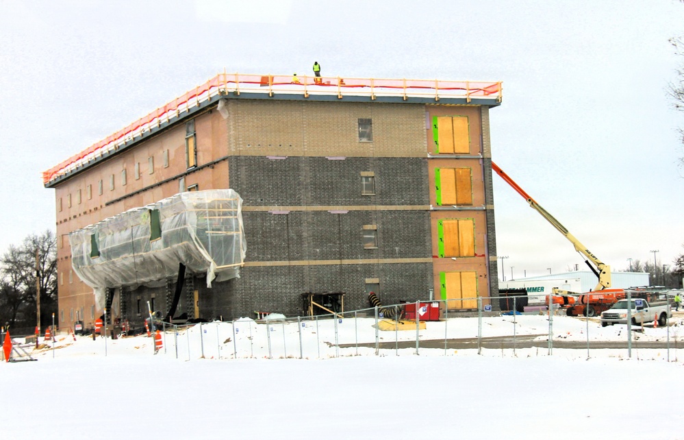January 2026 construction operations of fiscal year 2024-funded $55.75 million Collective Training Officers Quarters Project at Fort McCoy