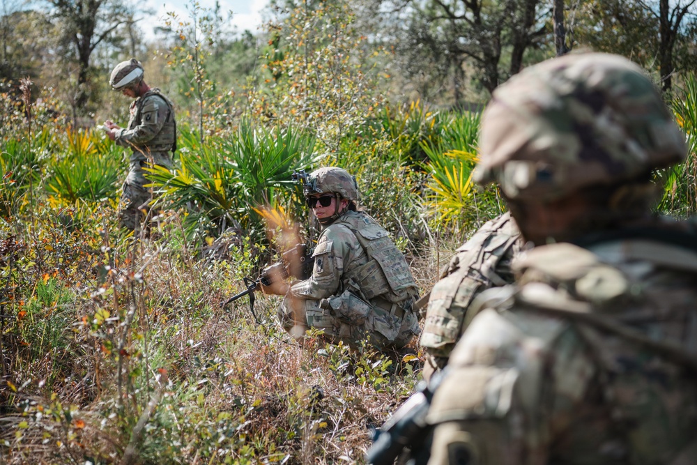 2-124 Infantry Regiment Soldiers conduct squad tactics at CBJTC