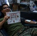 U.S. Marines volunteer at Camp Hansen Blood Drive