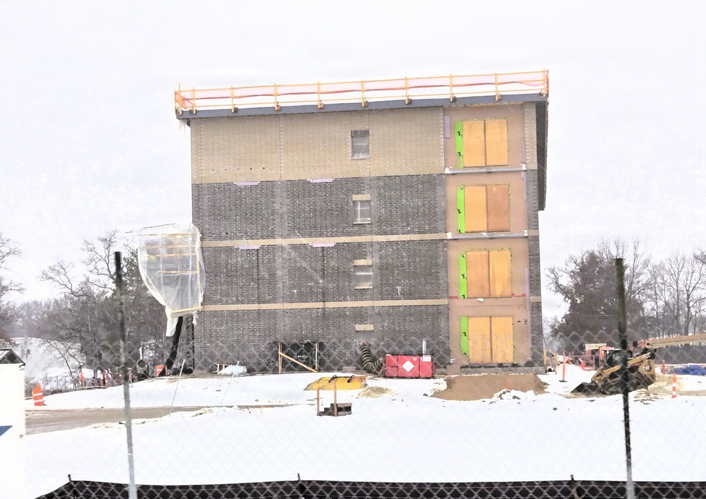January 2026 construction operations for fiscal year 2024-funded $55.75 million Collective Training Officers Quarters Project at Fort McCoy