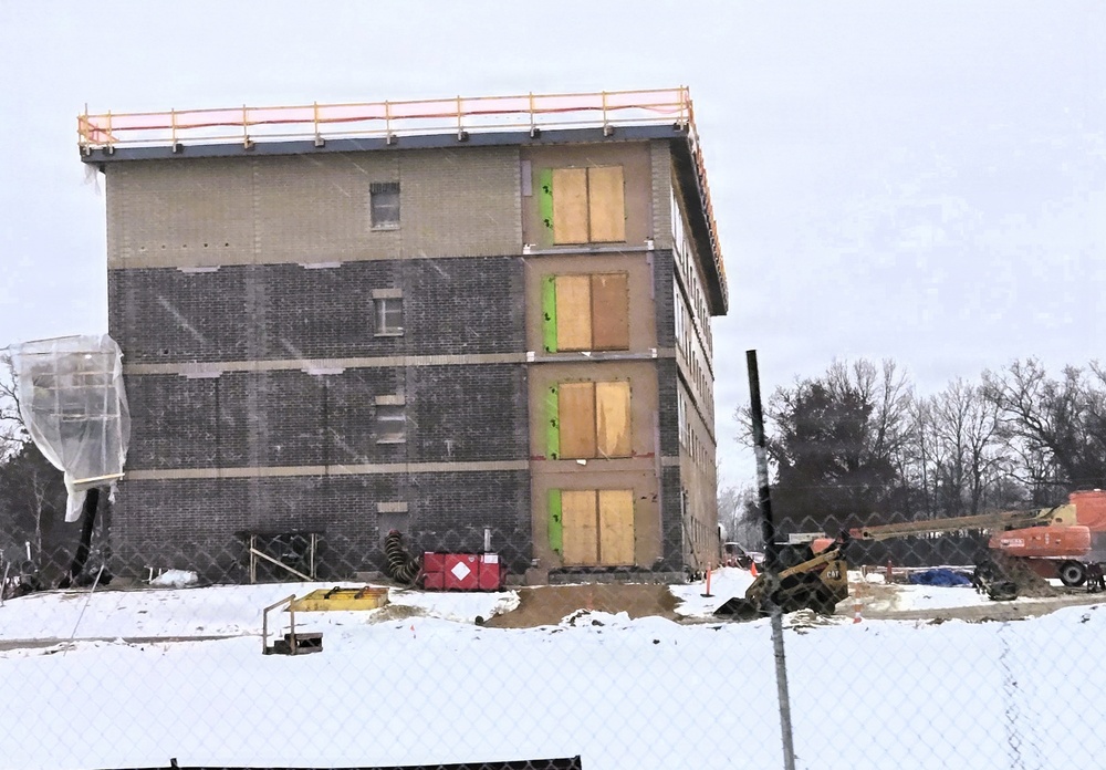 January 2026 construction operations for fiscal year 2024-funded $55.75 million Collective Training Officers Quarters Project at Fort McCoy