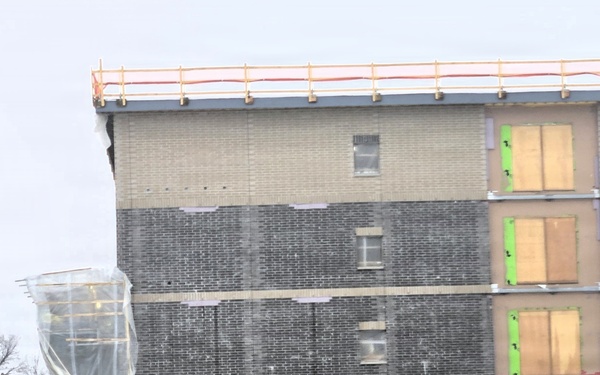 January 2026 construction operations for fiscal year 2024-funded $55.75 million Collective Training Officers Quarters Project at Fort McCoy