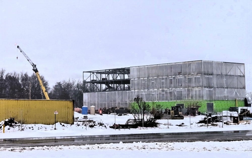 January 2026 construction operations for fiscal year 2024-funded $55.75 million Collective Training Officers Quarters Project at Fort McCoy