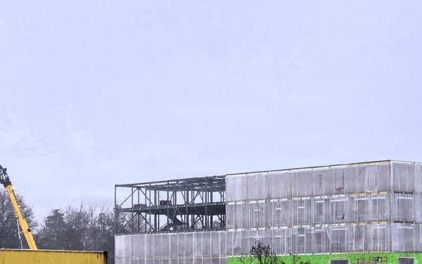 January 2026 construction operations for fiscal year 2024-funded $55.75 million Collective Training Officers Quarters Project at Fort McCoy