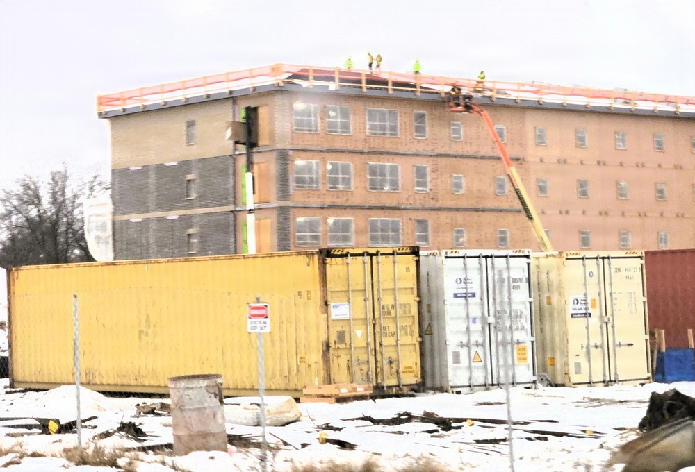 January 2026 construction operations for fiscal year 2024-funded $55.75 million Collective Training Officers Quarters Project at Fort McCoy