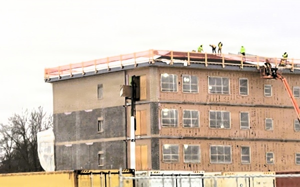 January 2026 construction operations for fiscal year 2024-funded $55.75 million Collective Training Officers Quarters Project at Fort McCoy