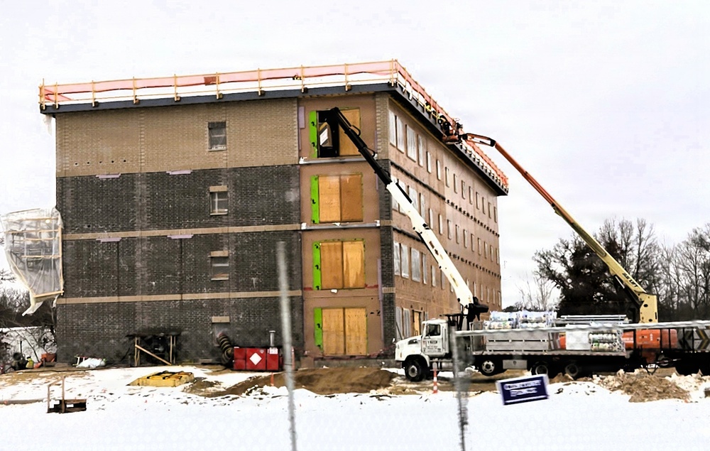 January 2026 construction operations for fiscal year 2024-funded $55.75 million Collective Training Officers Quarters Project at Fort McCoy