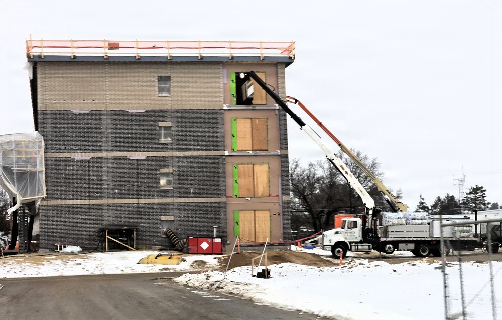 January 2026 construction operations for fiscal year 2024-funded $55.75 million Collective Training Officers Quarters Project at Fort McCoy