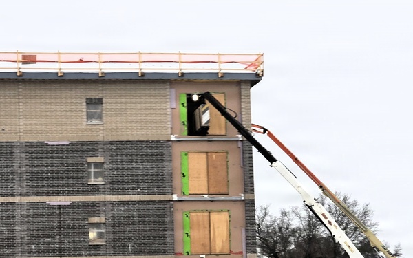 January 2026 construction operations for fiscal year 2024-funded $55.75 million Collective Training Officers Quarters Project at Fort McCoy