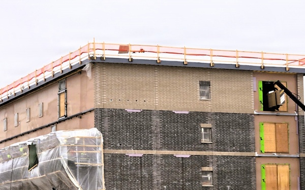 January 2026 construction operations for fiscal year 2024-funded $55.75 million Collective Training Officers Quarters Project at Fort McCoy