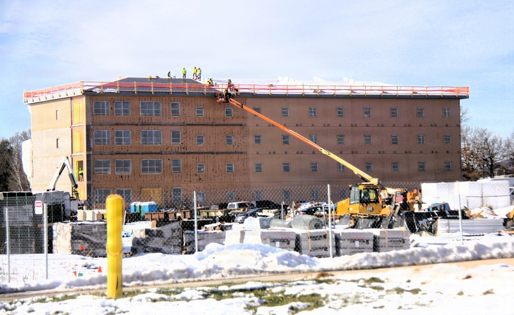 January 2026 construction operations for fiscal year 2024-funded $55.75 million Collective Training Officers Quarters Project at Fort McCoy