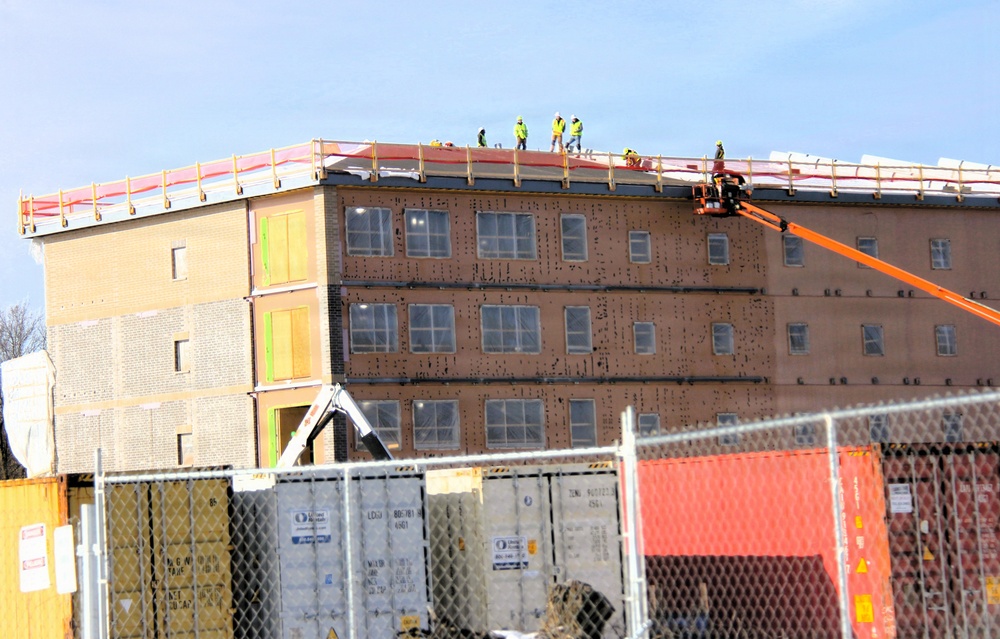 January 2026 construction operations for fiscal year 2024-funded $55.75 million Collective Training Officers Quarters Project at Fort McCoy