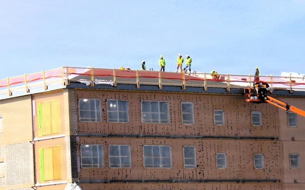 January 2026 construction operations for fiscal year 2024-funded $55.75 million Collective Training Officers Quarters Project at Fort McCoy