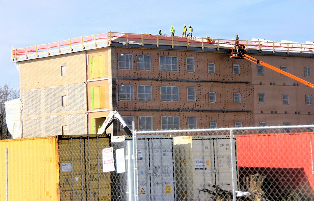 January 2026 construction operations for fiscal year 2024-funded $55.75 million Collective Training Officers Quarters Project at Fort McCoy