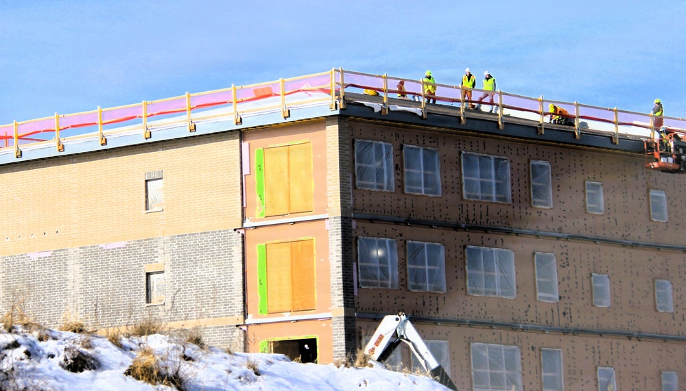 January 2026 construction operations for fiscal year 2024-funded $55.75 million Collective Training Officers Quarters Project at Fort McCoy