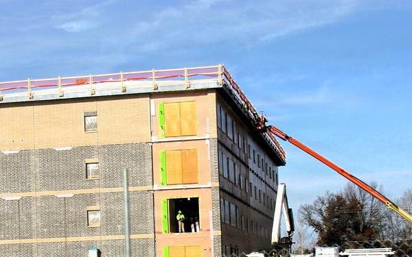 January 2026 construction operations for fiscal year 2024-funded $55.75 million Collective Training Officers Quarters Project at Fort McCoy