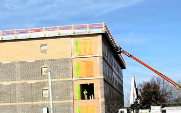 January 2026 construction operations for fiscal year 2024-funded $55.75 million Collective Training Officers Quarters Project at Fort McCoy