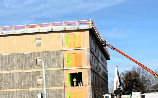 January 2026 construction operations for fiscal year 2024-funded $55.75 million Collective Training Officers Quarters Project at Fort McCoy