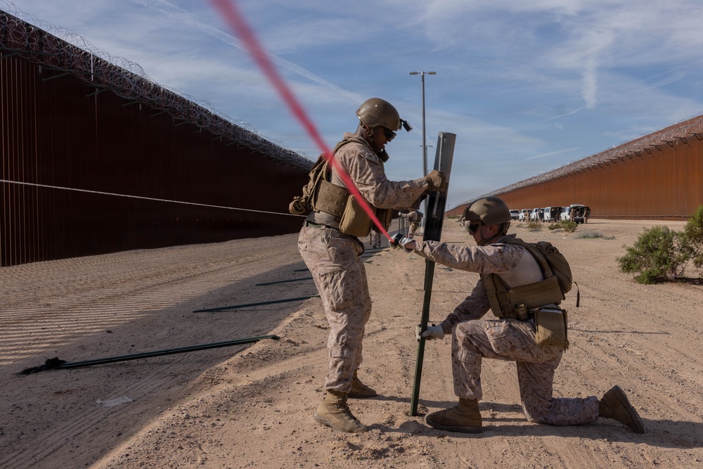 JTS-SB Marines conduct barrier reinforcement