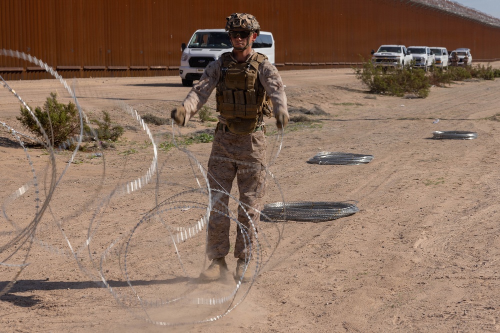 JTS-SB Marines conduct barrier reinforcement