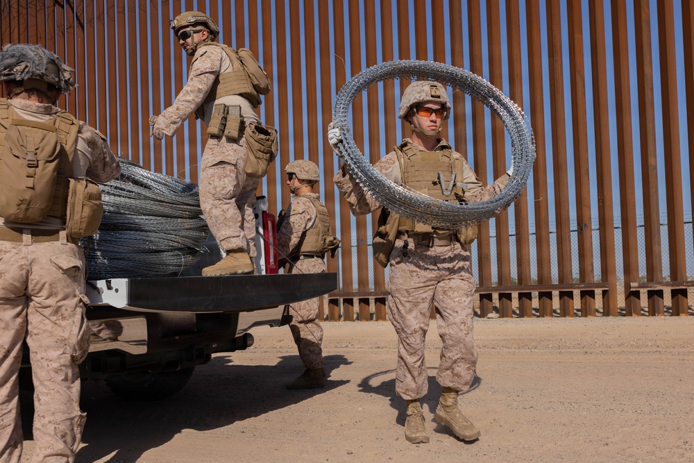 JTS-SB Marines conduct barrier reinforcement
