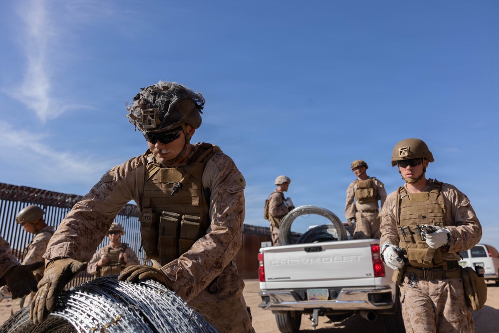 JTS-SB Marines conduct barrier reinforcement
