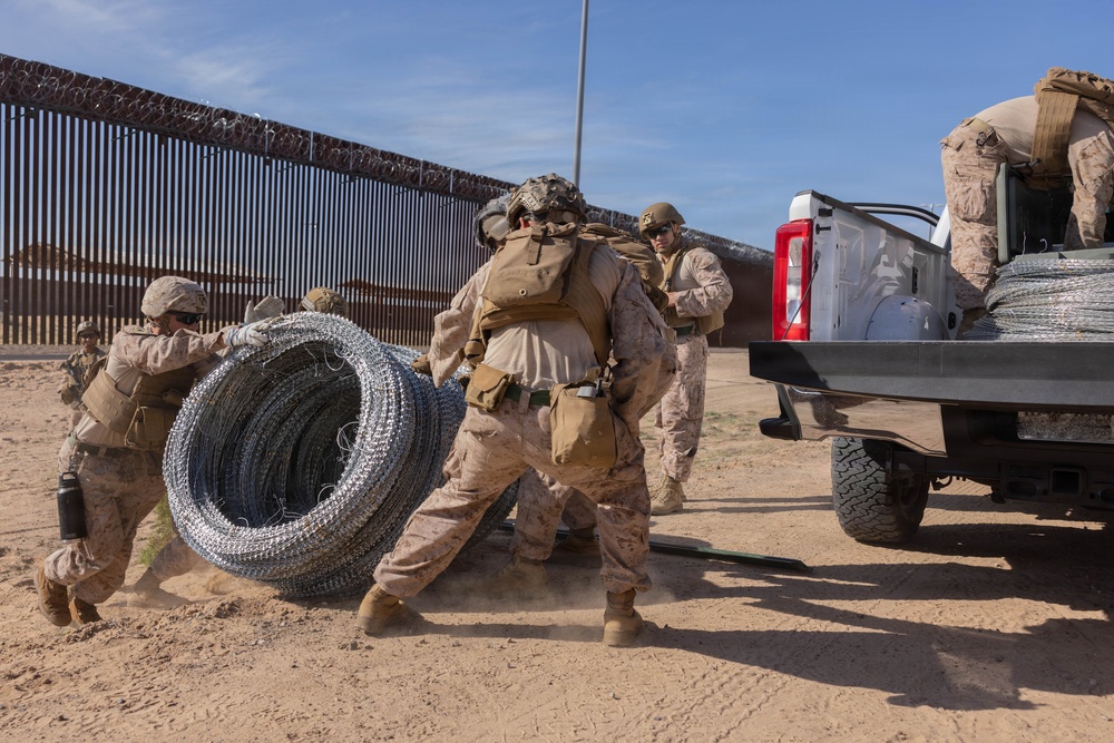 JTS-SB Marines conduct barrier reinforcement
