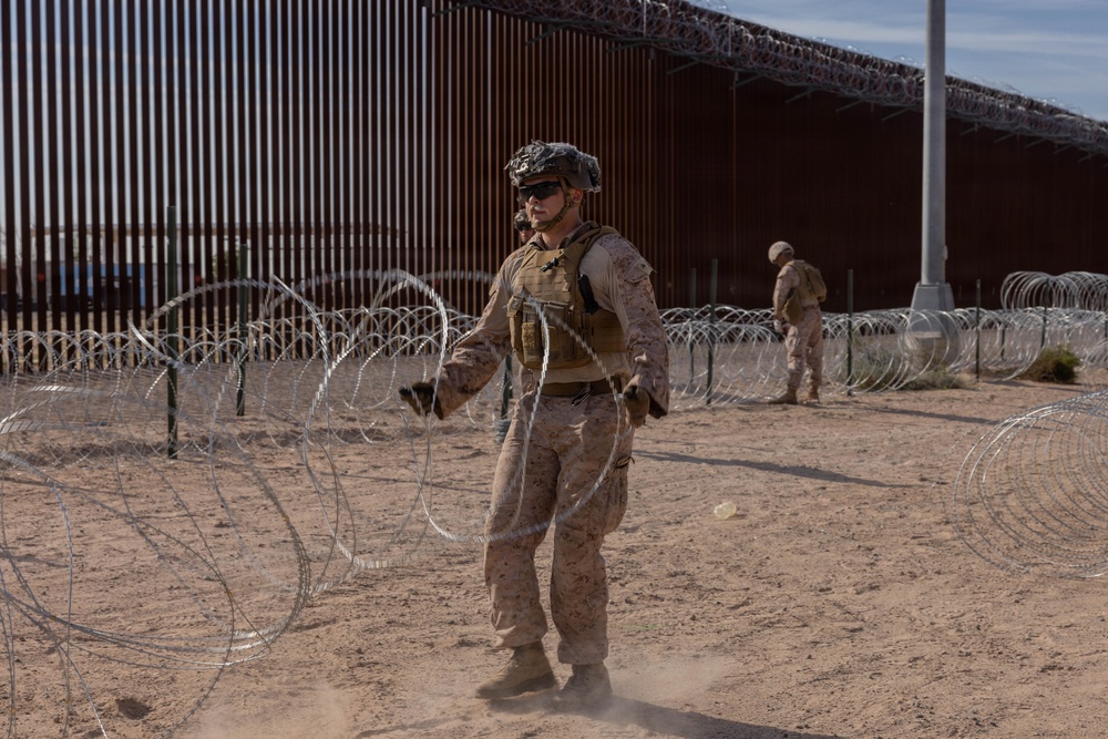 JTS-SB Marines conduct barrier reinforcement