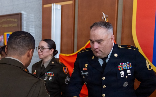 1st Signal Brigade HHC conducts taekwondo yellow belt promotion and recognition