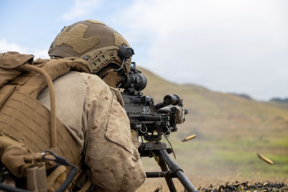 22nd MEU(SOC) | India Co. Conducts Live-Fire M240B MMG Range