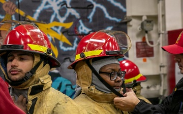 USS Tripoli Conducts Damage Control Drill