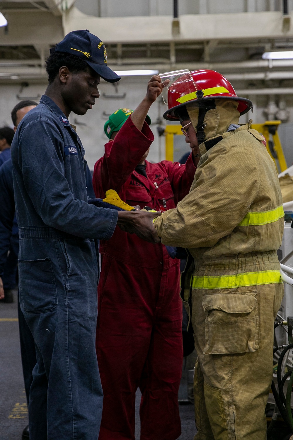 USS Tripoli Conducts Damage Control Drill