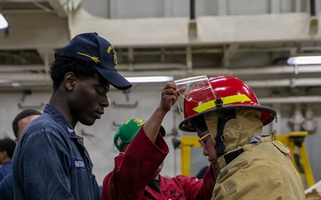 USS Tripoli Conducts Damage Control Drill