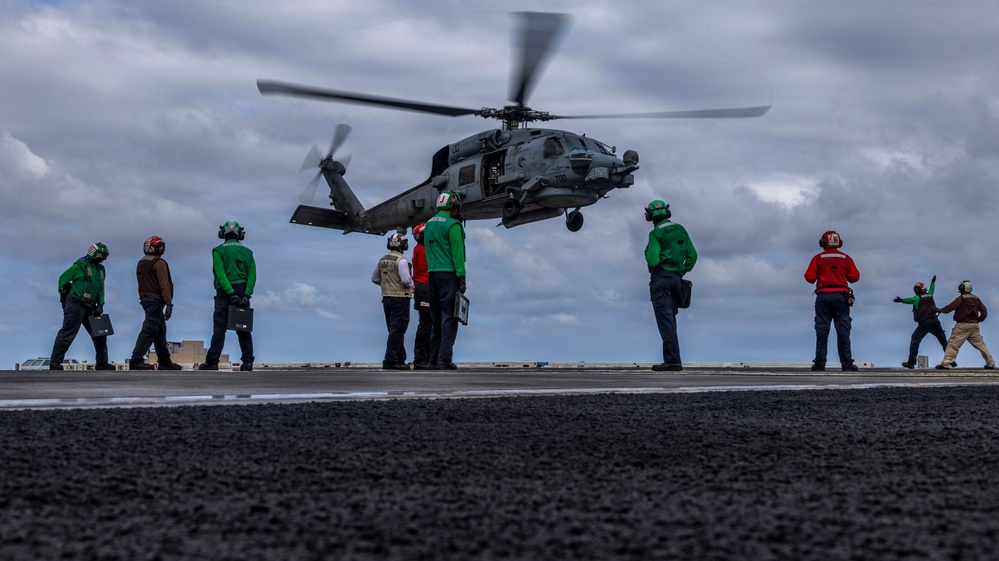Abraham Lincoln conducts routine flight operations