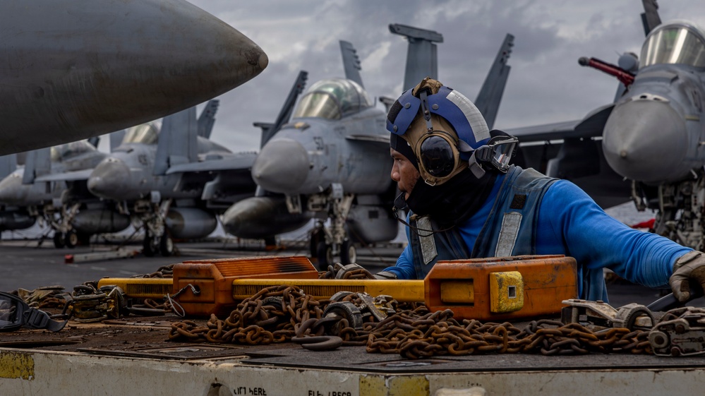 Abraham Lincoln conducts routine flight operations