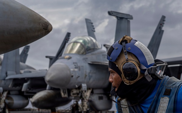 Abraham Lincoln conducts routine flight operations