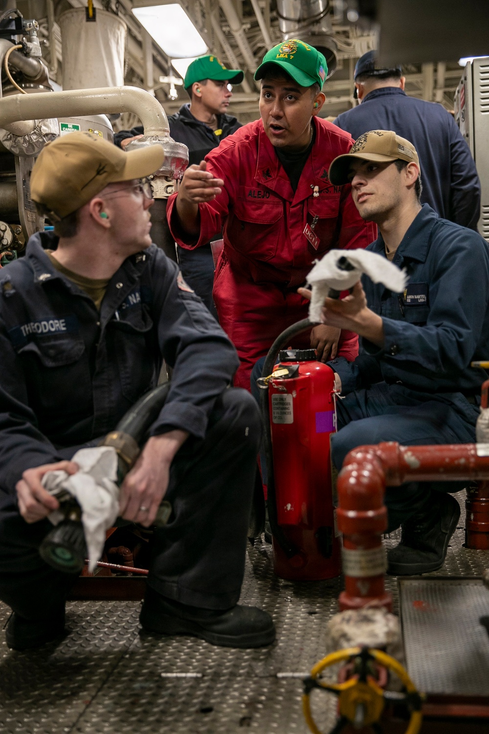 USS Tripoli Conducts Damage Control Drill