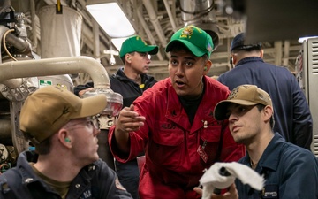 USS Tripoli Conducts Damage Control Drill