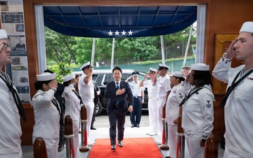 Japan Minister of Defense visits USS Arizona Memorial