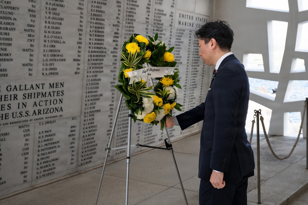 Japan Minister of Defense visits USS Arizona Memorial